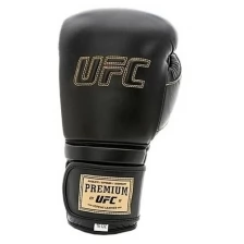 UFC Премиальные тренировочные перчатки на липучке чёрные - 18 Oz